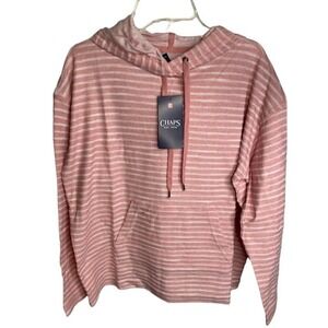 Chaps Women's Striped Drawstring Hoodie NWTs